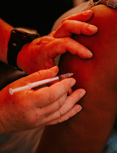 immunization applied to a patient