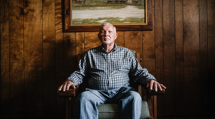 old man sitting on a chair