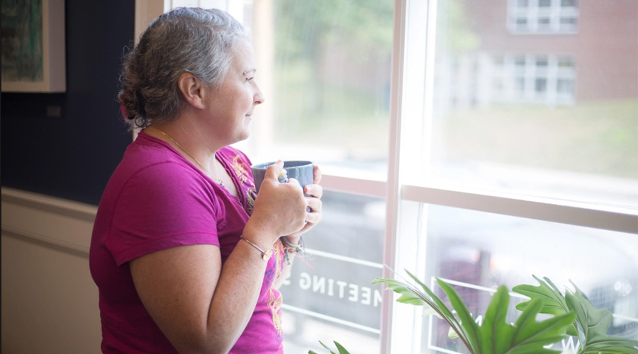 image of a lonely elderly woman