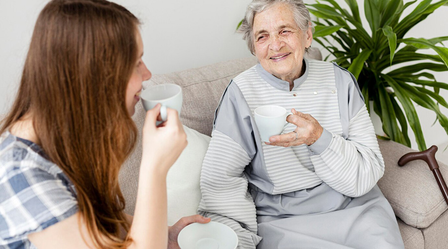 grandmother happy spend time with family