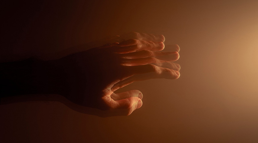 image of a hand tremors