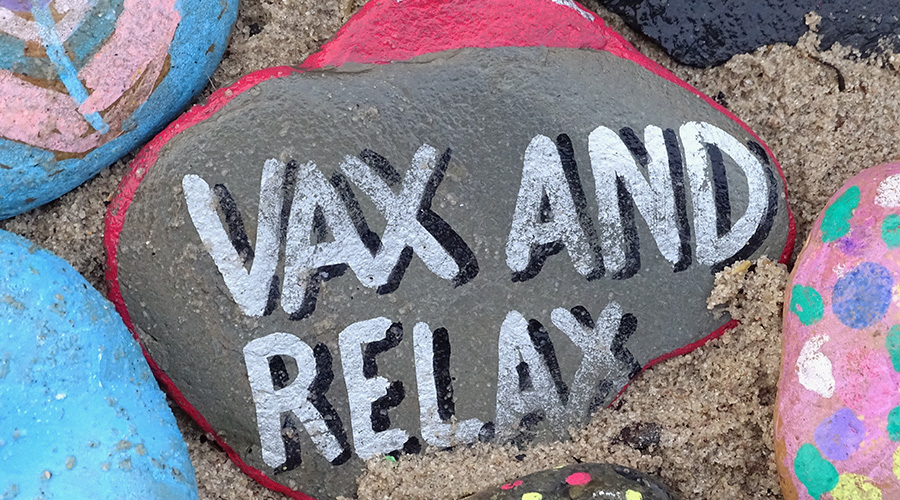 vax and relax sign