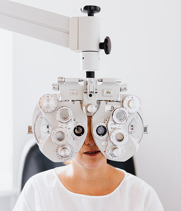patient undergoing eye examination