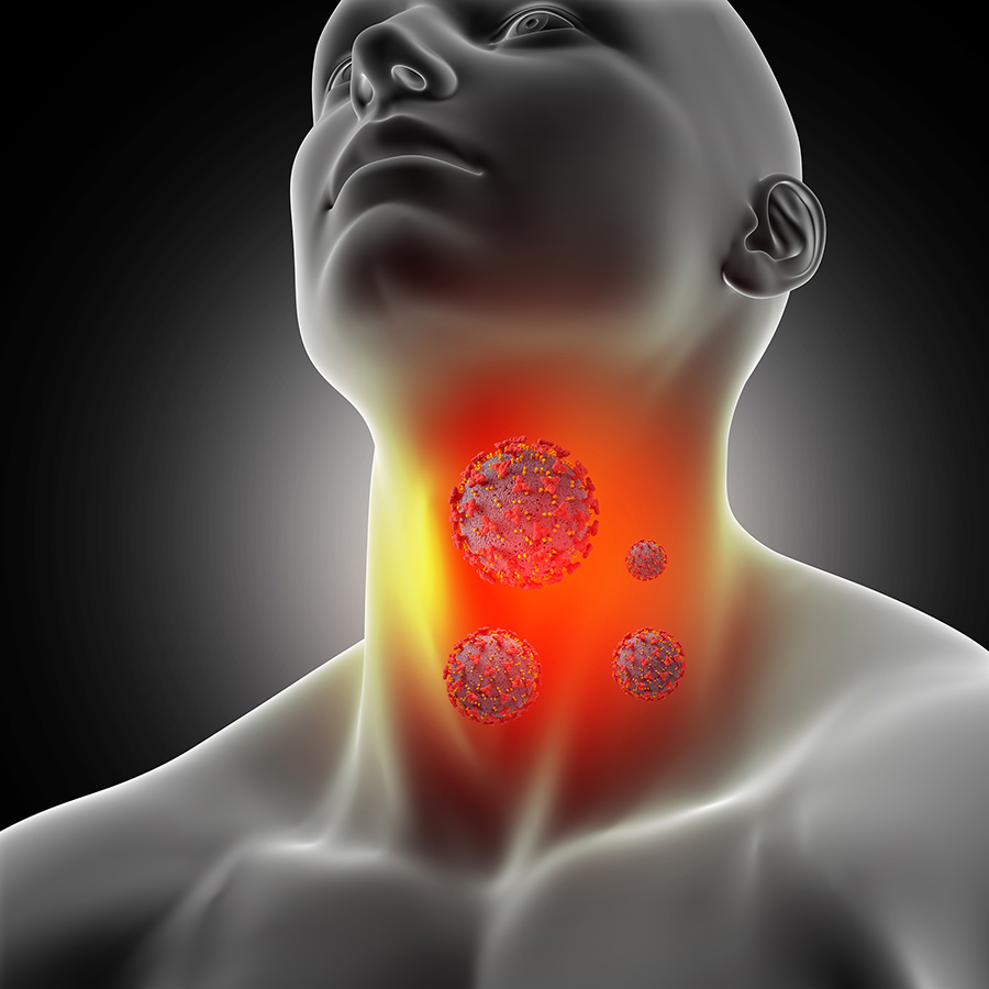 medical figure with thyroid