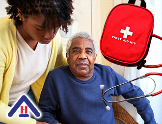 caregivers guide to first aid cover design