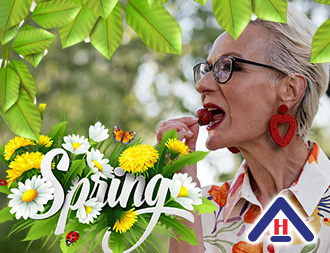 Springtime Foods for Seniors cover design