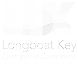 White logo featuring the letters LBK stylized with a fish graphic, the words Longboat Key beneath it, and smaller text below—perfect for a home care business in the Longboat Key area.